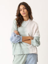 Neil Sweatshirt- Block Palm Green/Blue